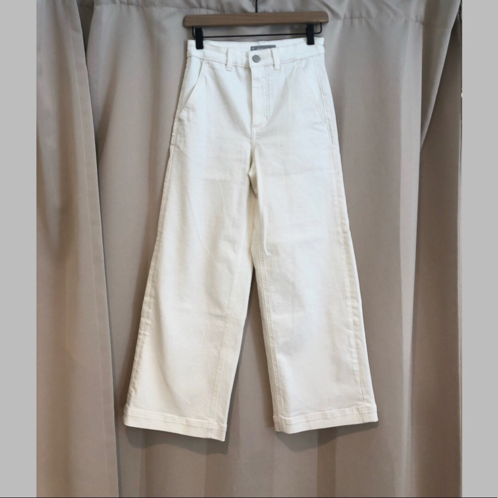 BRAND NEW everlane wide leg pants white